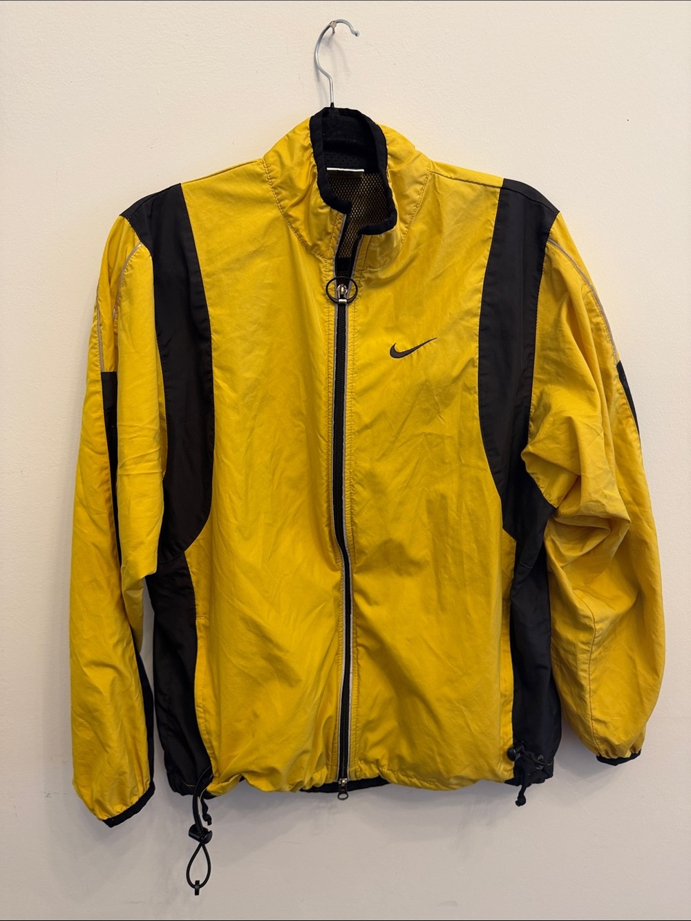 Nike Yellow and Black Women's Windbreaker Jacket